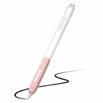 For Apple Pencil 2 Non-Slip Anti-Fall Translucent Segmented Pen Case(Sakura Pink)