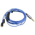 1.2m For Shure MMCX / SE215 / SE535 / SE846 / UE900 Volume Adjustment Headphone Cable(Blue)