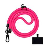 10mm Thick Rope Mobile Phone Lanyard Spacer Adjustable Anti Theft Phone Strap(NO.2 Fluorescence Rose Red)