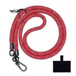 10mm Thick Rope Mobile Phone Lanyard Spacer Adjustable Anti Theft Phone Strap(NO.8 Starlight Red)