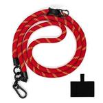 10mm Thick Rope Mobile Phone Lanyard Spacer Adjustable Anti Theft Phone Strap(NO.11 Red and Yellow)