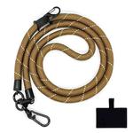 10mm Thick Rope Mobile Phone Lanyard Spacer Adjustable Anti Theft Phone Strap(NO.17 Coffee Beige)