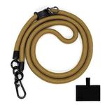 10mm Thick Rope Mobile Phone Lanyard Spacer Adjustable Anti Theft Phone Strap(NO.18 Brown Gold)