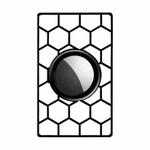 For Airtag Location Tracker Card Shape Honeycomb Protective Cover(Black)