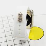 2pcs Watch Silicone Strap Decorative Diamond Buckle Strap Nails, Style: Diamond Bear