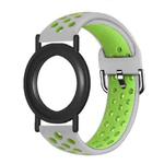 For AirTag Wrist Strap Wristband  Anti Lost Bracelet Tracking Locator Silicon Protector(Gray Green)