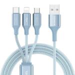 ROMOSS CB25 3 In 1 3.5A  8 Pin + Micro USB + Type C/USB-C Cable 1m(Star Blue)