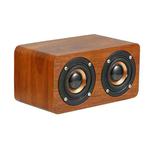 Wooden Retro 3D Stereo Audio Bluetooth Speaker Subwoofer Desktop Audio(Brown Wood Pattern)