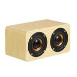 Wooden Retro 3D Stereo Audio Bluetooth Speaker Subwoofer Desktop Audio(Bamboo Pattern)