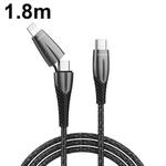 ROMOSS CB40B PD Fast Charging Cable Type-C / USB-C To Type-C/ USB-C / 8 Pin Data Cable, Size: 1.8m(Black)