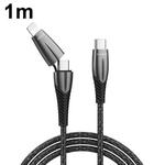 ROMOSS CB40B PD Fast Charging Cable Type-C / USB-C To Type-C/ USB-C / 8 Pin Data Cable, Size: 1m(Black)