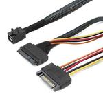 Mini SAS 36P HD8643 To MINI SAS 8639+ 15P Power Hard Drive Data Cable 0.5m