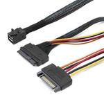 Mini SAS 36P HD8643 To MINI SAS 8639+ 15P Power Hard Drive Data Cable 0.75m