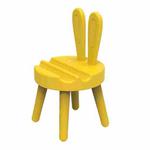 Cartoon Chair Shape Desktop Mobile Phone Holder Cute Mini Universal Phone Rack, Style: Rabbit(Yellow)