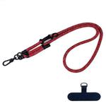 10mm Thick Rope Mobile Phone Anti-Lost Adjustable Lanyard Spacer(Starlight Red)