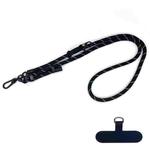 10mm Thick Rope Mobile Phone Anti-Lost Adjustable Lanyard Spacer(Black White Fine Lines)