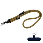 10mm Thick Rope Mobile Phone Anti-Lost Adjustable Lanyard Spacer(Brown Gold)