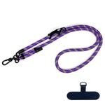 10mm Thick Rope Mobile Phone Anti-Lost Adjustable Lanyard Spacer(Purple Green Orange)