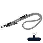 10mm Thick Rope Mobile Phone Anti-Lost Adjustable Lanyard Spacer(Wave Black White)