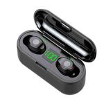 F9-2 LED Digital Display Wireless In-Ear Noise Reduction Long Life Bluetooth Headset(Black)