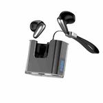 R20 LED Digital Display Mini Dual Ear Wireless Bluetooth Headset Long Range Earphones(Black)