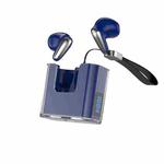 R20 LED Digital Display Mini Dual Ear Wireless Bluetooth Headset Long Range Earphones(Blue)