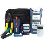 Fiber Optic Tool Kit With Cutter Cleaver Optical Power Meter 10mW Red Test Pen