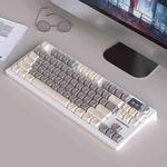 LANGTU LT84 Mechanical Luminous Keyboard, Style: Wireless Tri-Mode RGB Sea-Air Axis Pro ( Whiteout )