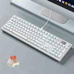 LANGTU LT104 Mechanical Keyboard Backlight Display Flexible DIY Keyboard, Style: Wired Single Mode Gold Axis (White)