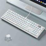 LANGTU LT104 Mechanical Keyboard Backlight Display Flexible DIY Keyboard, Style: Wired Single Mode Silver Gray Axis (White)