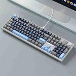 LANGTU LT104 Mechanical Keyboard Backlight Display Flexible DIY Keyboard, Style: Wired Color Screen RGB (Iron Gray) 