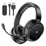 EasySMX V10W Bluetooth 2.4G With Wheat Head Wearing Wireless Game Headset(Black)