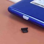 Micro USB Universal Cell Phone Dust Plug Power Silicone Charging Port Plug(Black)
