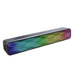 RGB Colorful Lighting Effect Desktop Long USB Wireless Bluetooth Speaker(Black)
