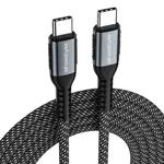 For Type-C Interface Devices AhaStyle Nylon Braided Dual Charging Cable, Power: 100W
