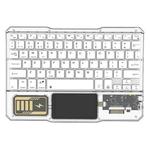KB-333 RGB Backlit Wireless Bluetooth Keyboard Cell Phone Tablet Laptop Compatible Keypad(White)