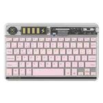 Transparent Lighting Bluetooth Keyboard 10 Inch Wireless Silent Keypad(Pink)