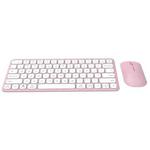 B087 2.4G Portable 78 Keys Dual Mode Wireless Bluetooth Keyboard And Mouse, Style: Keyboard Mouse Set Pink