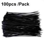 100pcs /Pack 8x400mm National Standard 7.6mm Wide Self-Locking Nylon Cable Ties Plastic Bundle Cable Ties(Black)