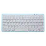 C109D 78 Keys Rechargeable Wireless Bluetooth Keyboard Slim And Portable Office Keypad(White)