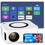Home HD Projector 1080P Bluetooth WIFI Mobile Phone Smart Projector, Specification: UK Plug(2+16G)