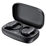 LED Power Digital Display Ear-mounted Sports Waterproof Wireless Bluetooth Earphones(Black)