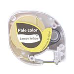 For Phomemo P12 / P12 Pro 12mm x 4m Consumables Label Ribbon, Style: Gray Word on Lemon Yellow Thermal Transfer