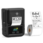 Phomemo M120 Label Maker Barcode Printer Bluetooth Thermal Label Machine(Black)