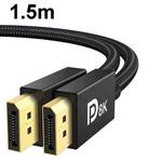 1.5m DP Cable 8K Computer Monitor Connection Cable 30AWG OD6.3MM With Nylon Mesh(Black Version 1.4)