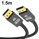 1.5m DP Cable 8K Computer Monitor Connection Cable 30AWG OD6.3MM With Nylon Mesh(Black Version 2.1)