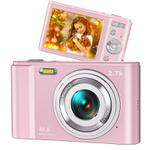 2.4-inch TFT Color Screen HD Digital Camera Portable Travel 8X Zoom Smart Camera(Pink Standard)