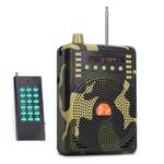 48W Wireless Bluetooth Voice Amplifier with Remote Control Supports USB/TF Card Playback UK Plug(Camouflage)