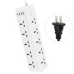 D15 2m 3000W 10 Plugs + PD + 3-USB Ports Vertical Socket With Switch, Specification: Two-pin US Plug