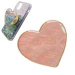 Heart-shape Colorful Shell Pattern Electroplated Airbag Phone Holder, Style: Pink Scallop